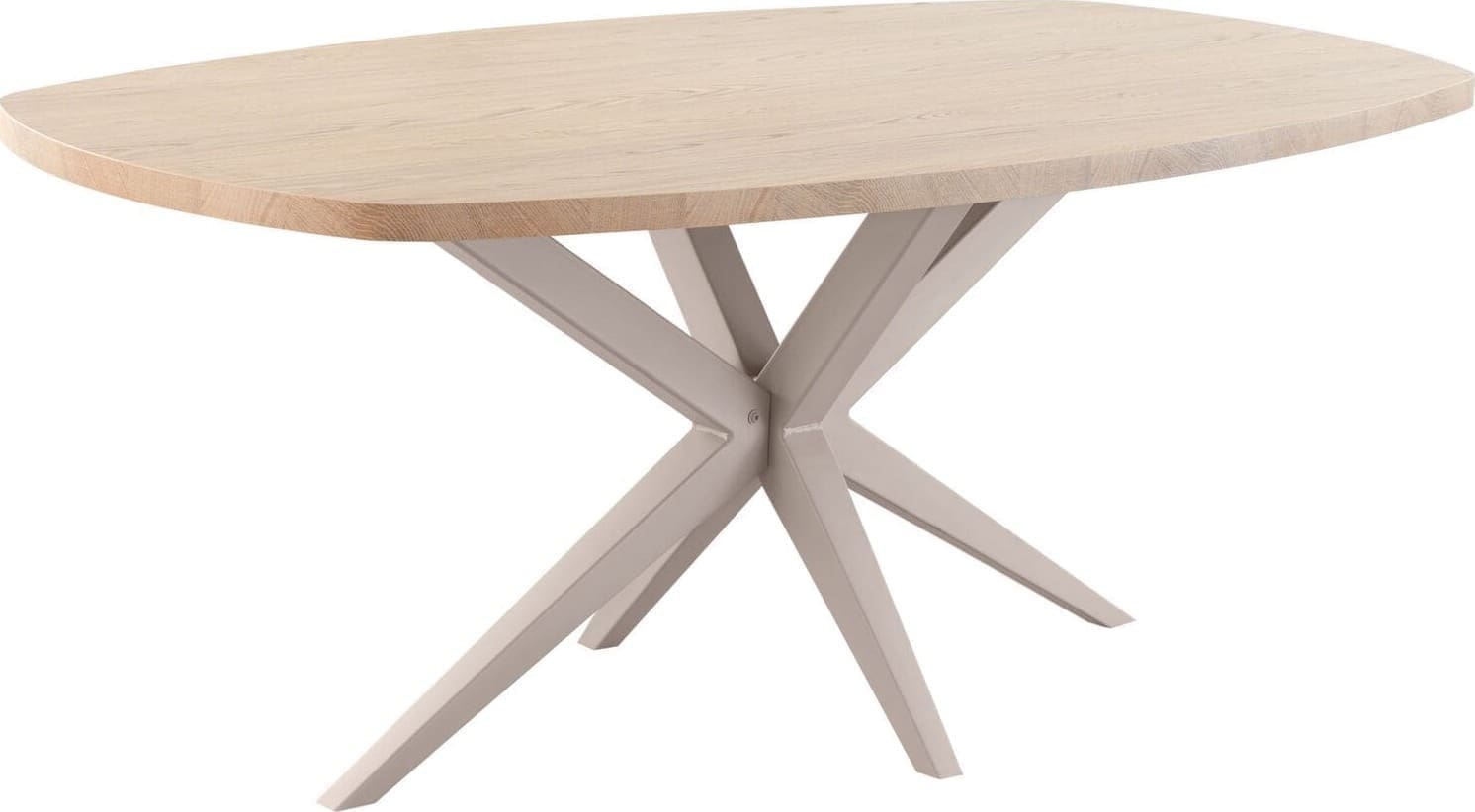 Pronto Wonen Eettafel Mascaro 275x130 cm Deens ovaal misty oak Bruin Eettafel