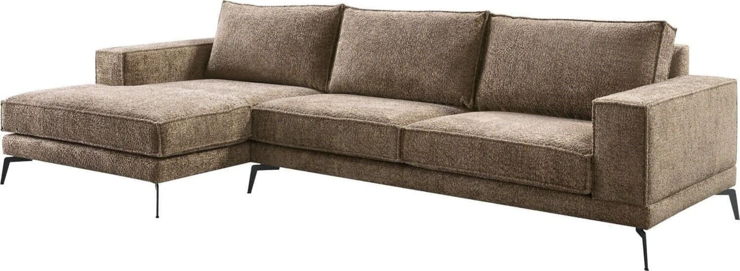 Pronto Wonen Hoekbank links Andelo bruin premium comfort Bruin Bank