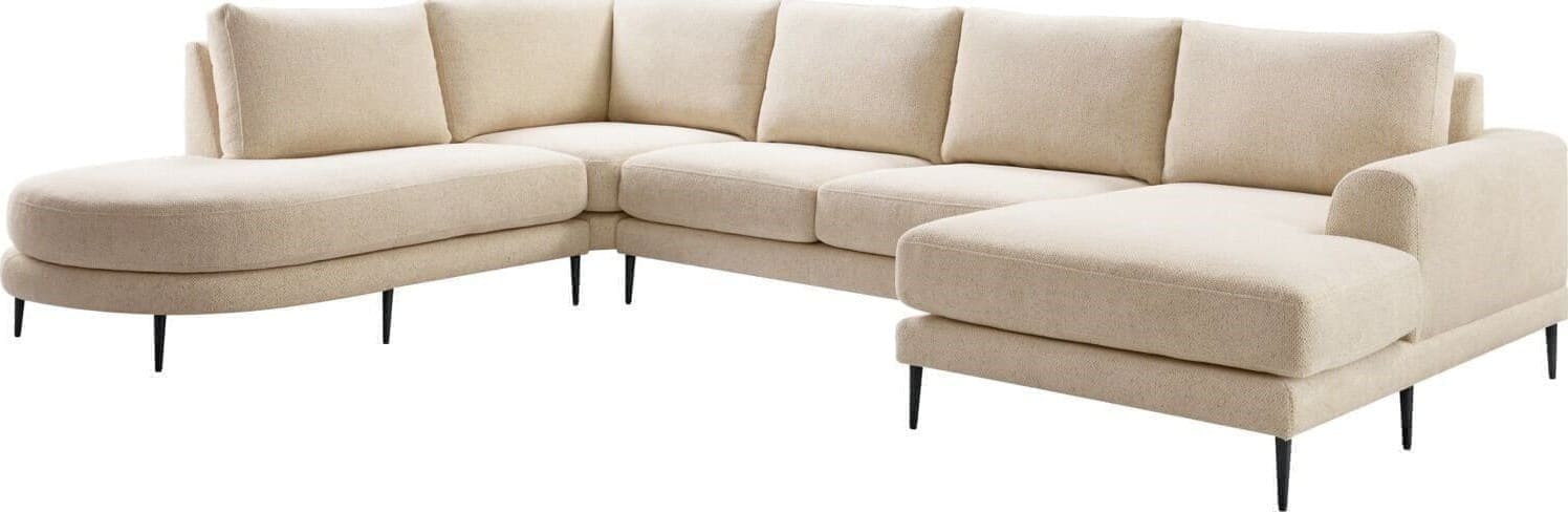 Pronto Wonen Hoekbank links Aziri ecru supreme comfort Beige|Wit Bank