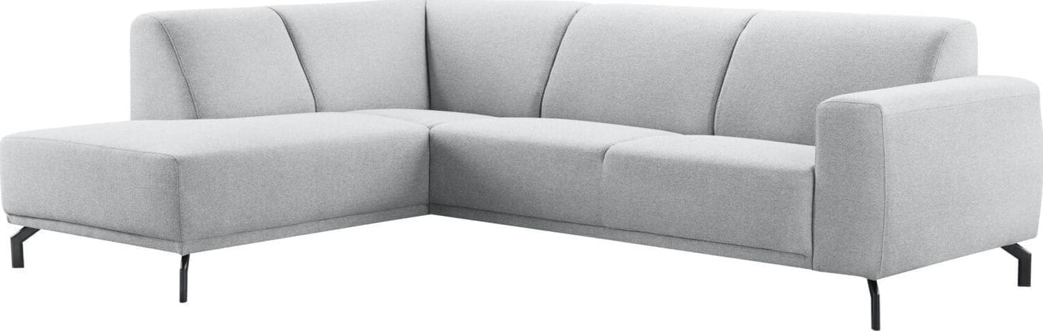 Pronto Wonen Hoekbank links Bellanti lichtgrijs basic comfort Grijs Bank