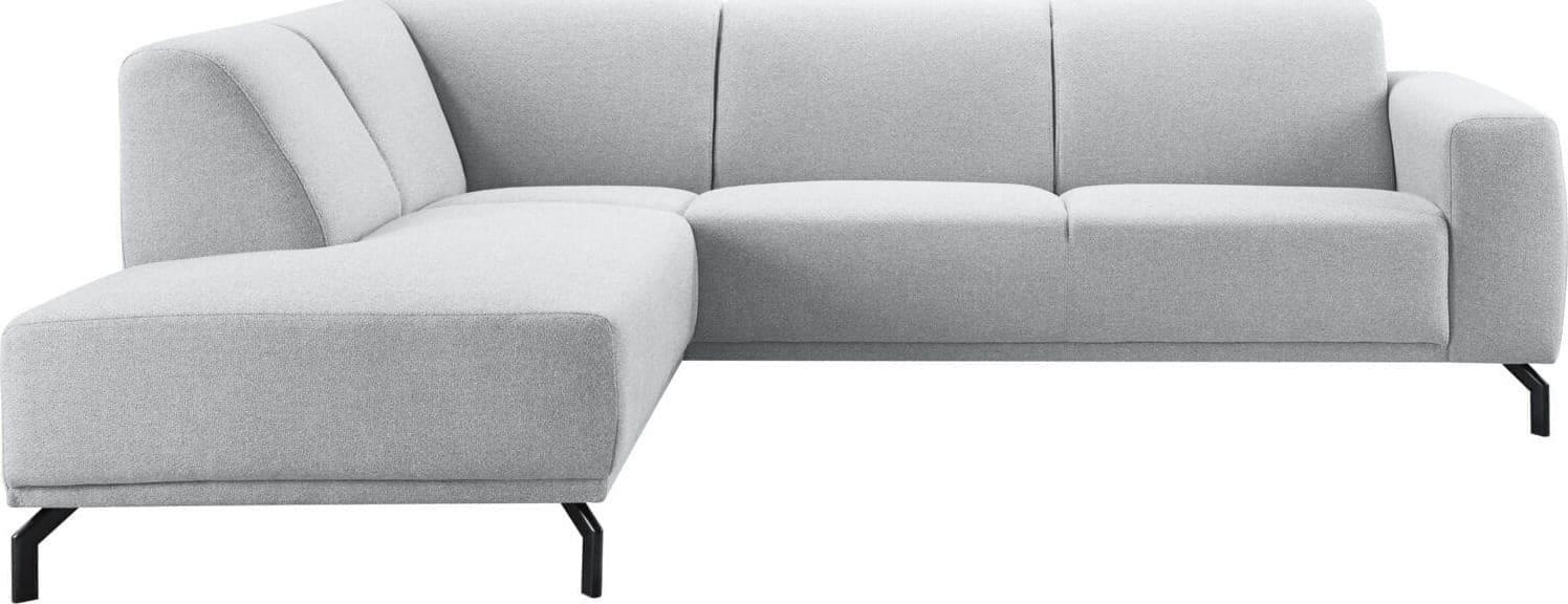 Pronto Wonen Hoekbank links Bellanti lichtgrijs basic comfort Grijs Bank