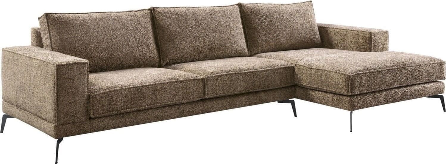 Pronto Wonen Hoekbank rechts Andelo bruin premium comfort Bruin Bank