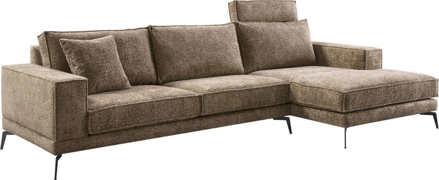 Pronto Wonen Hoekbank rechts Andelo bruin premium comfort Bruin Bank
