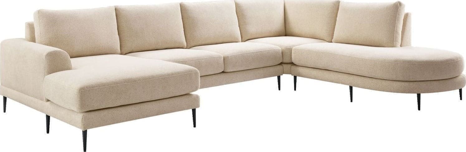 Pronto Wonen Hoekbank rechts Aziri ecru supreme comfort Beige|Wit Bank