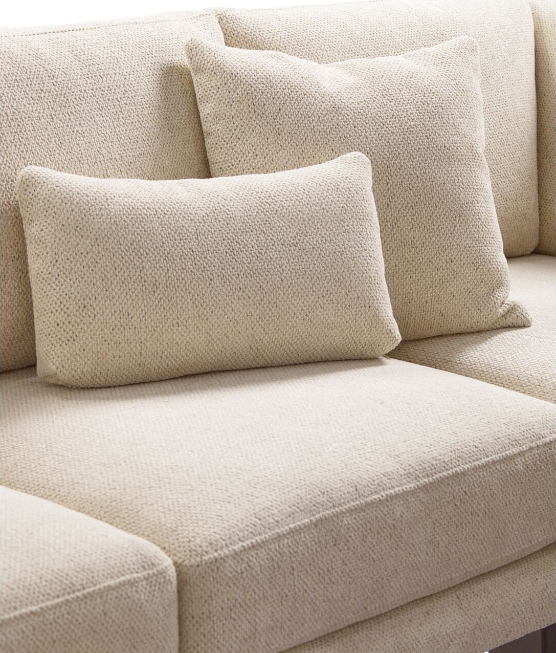 Pronto Wonen Hoekbank rechts Aziri ecru supreme comfort Beige|Wit Bank