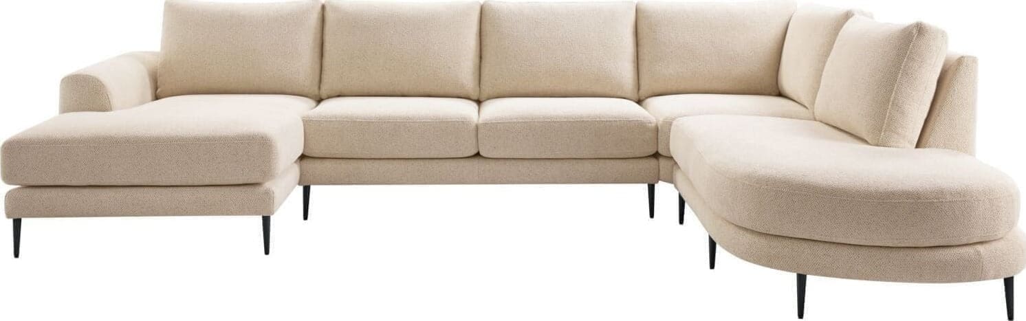 Pronto Wonen Hoekbank rechts Aziri ecru supreme comfort Beige|Wit Bank