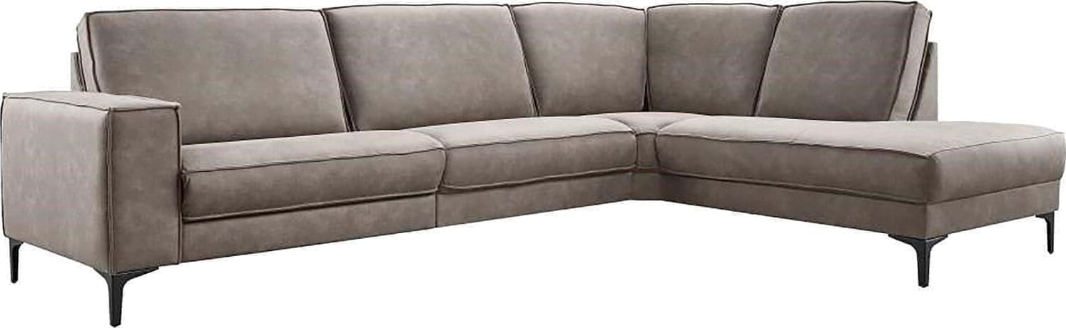 Pronto Wonen Hoekbank rechts Barrio bruin basic comfort Bruin Bank