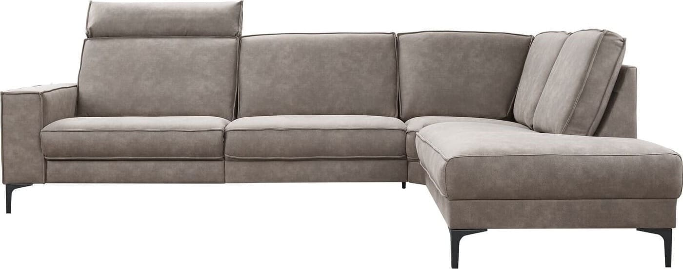 Pronto Wonen Hoekbank rechts Barrio bruin relaxfunctie excellent comfort Bruin Bank