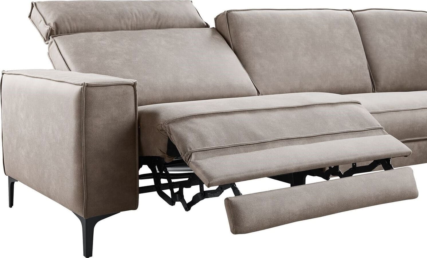 Pronto Wonen Hoekbank rechts Barrio bruin relaxfunctie excellent comfort Bruin Bank