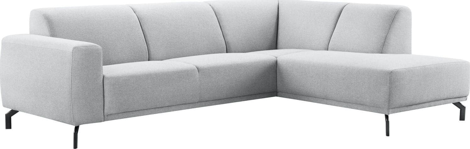 Pronto Wonen Hoekbank rechts Bellanti lichtgrijs basic comfort Grijs Bank