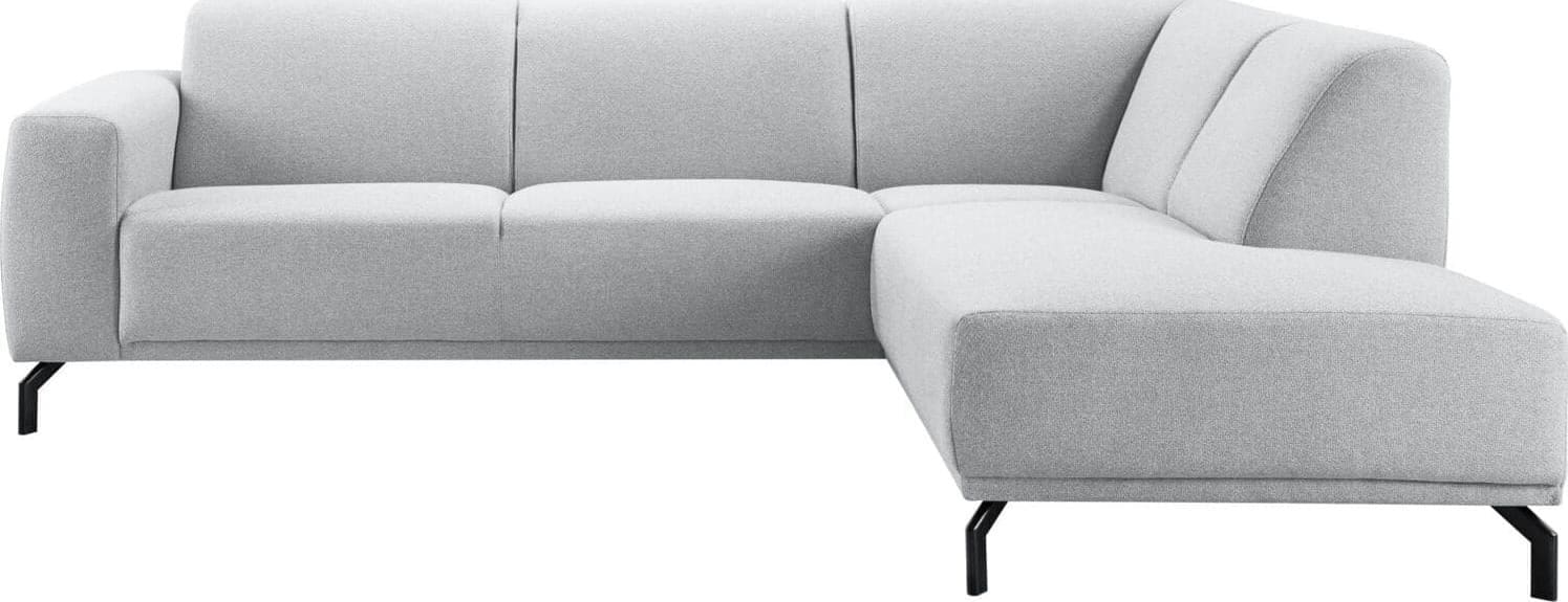 Pronto Wonen Hoekbank rechts Bellanti lichtgrijs basic comfort Grijs Bank