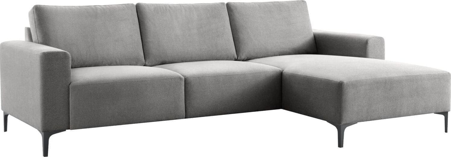 Pronto Wonen Hoekbank rechts Fabria grijs basic comfort Grijs Bank