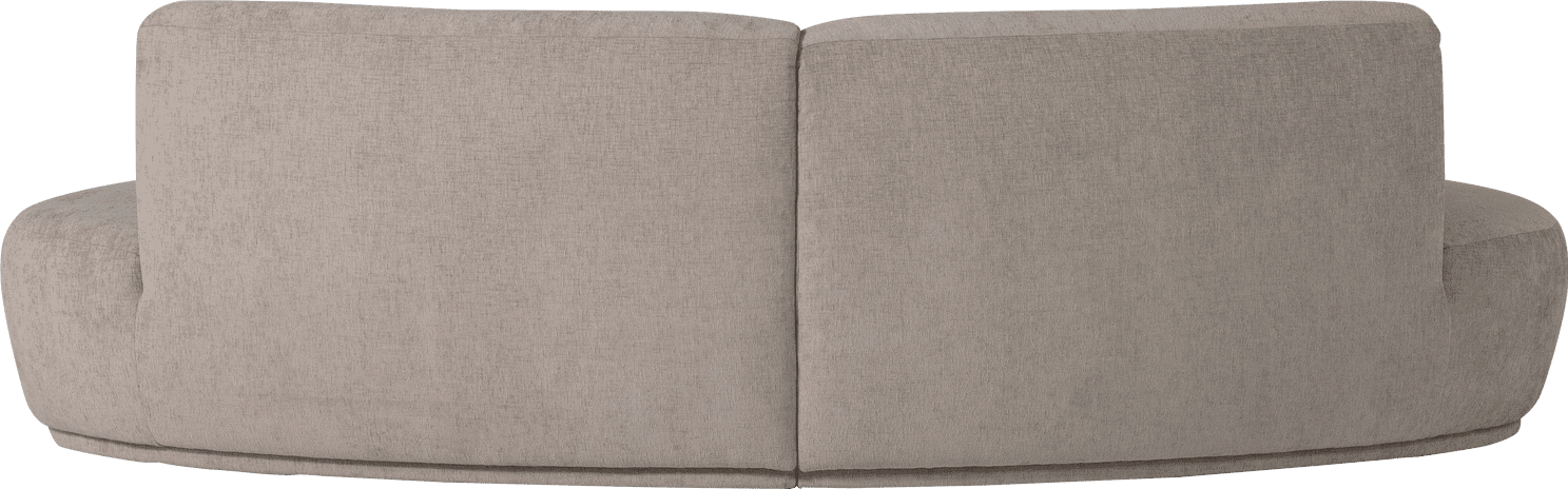 WOOOD Batavier half ronde 4-zitsbank velvet melange zand Bruin|Beige 4-zitsbank