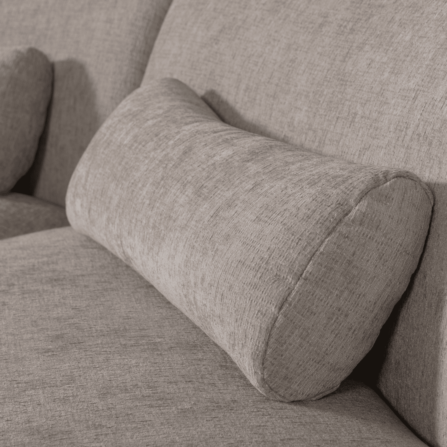 WOOOD Batavier half ronde 4-zitsbank velvet melange zand Bruin|Beige 4-zitsbank