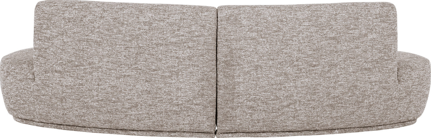 WOOOD Batavier half ronde 4-zitsbank zand melange Bruin|Beige 4-zitsbank