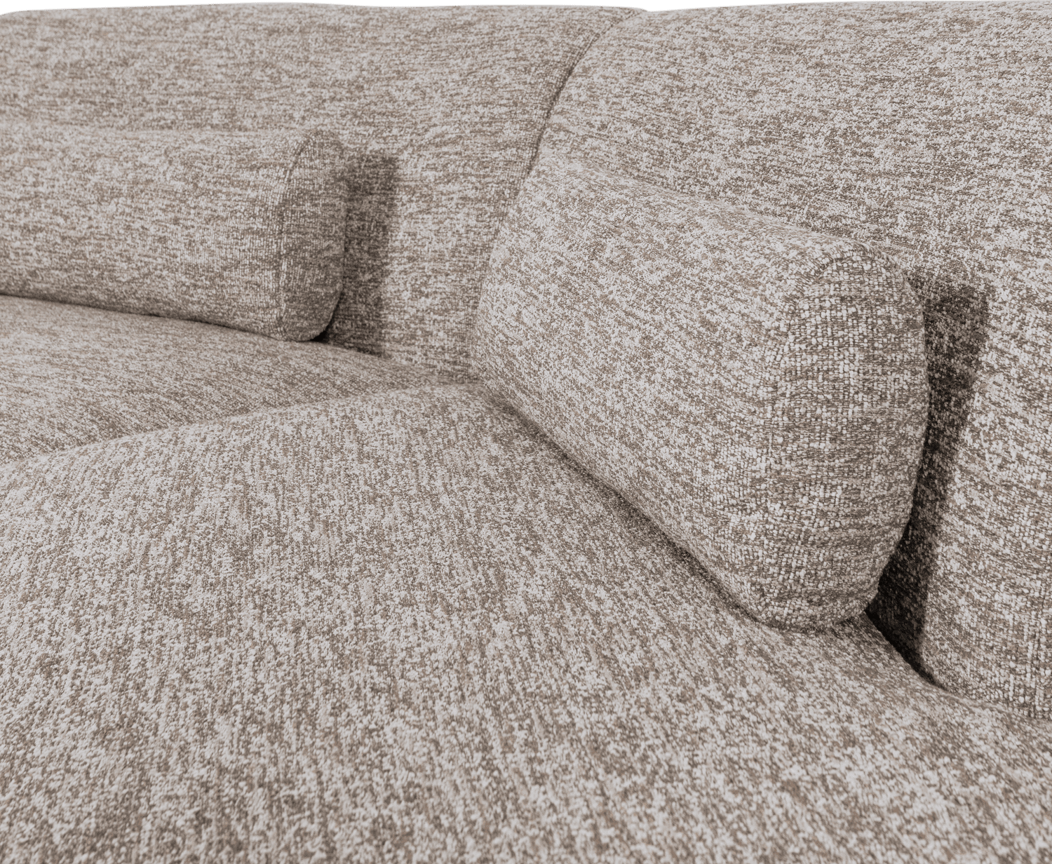 WOOOD Batavier half ronde 4-zitsbank zand melange Bruin|Beige 4-zitsbank