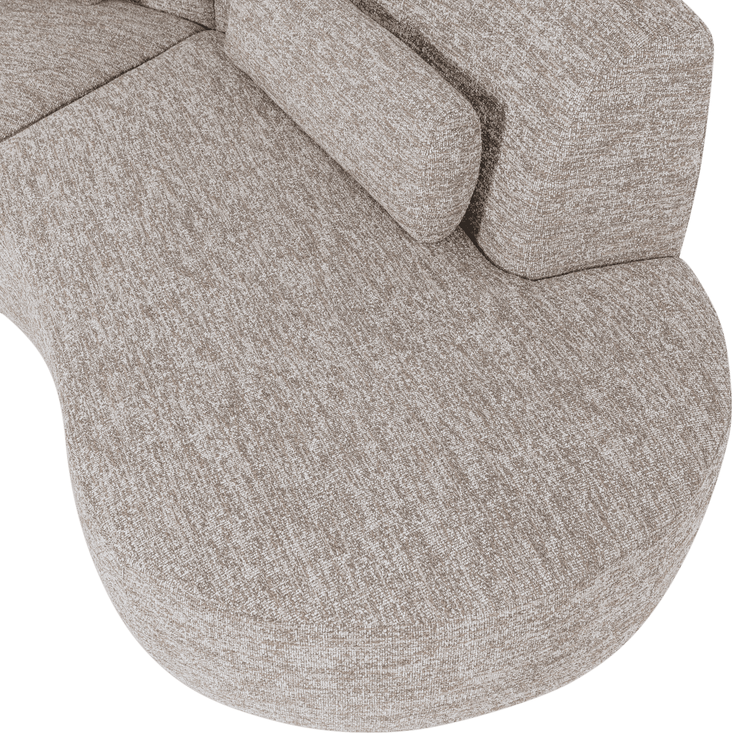 WOOOD Batavier half ronde 4-zitsbank zand melange Bruin|Beige 4-zitsbank