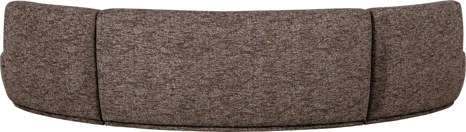 WOOOD Batavier half ronde 6-zitsbank bruin melange Bruin melange
