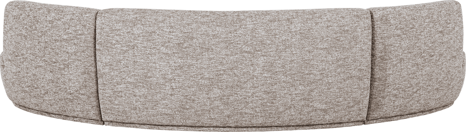WOOOD Batavier half ronde 6-zitsbank zand melange Bruin|Beige