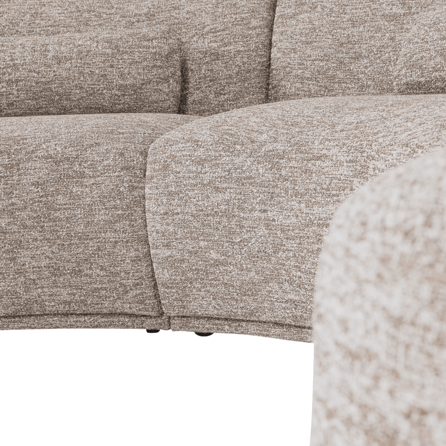WOOOD Batavier half ronde 6-zitsbank zand melange Bruin|Beige