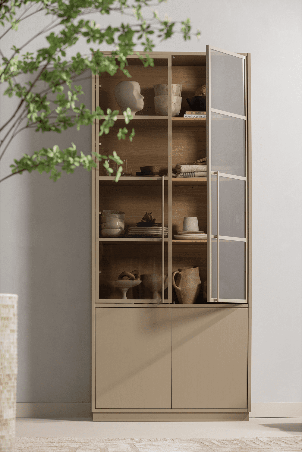 WOOOD Casa buffetkast grenen mud Bruin|Taupe Buffetkast|Kast