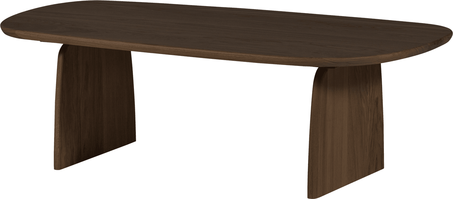 WOOOD Eettafel salontafel 110cm eiken cashmere brown Grijs Salontafel