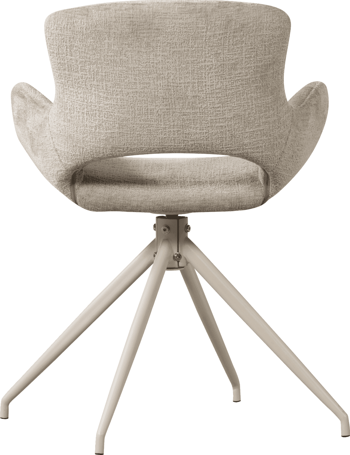 WOOOD Eliva eetkamerstoel structure velvet zand - set van 2 Bruin|Beige Eetkamerstoel