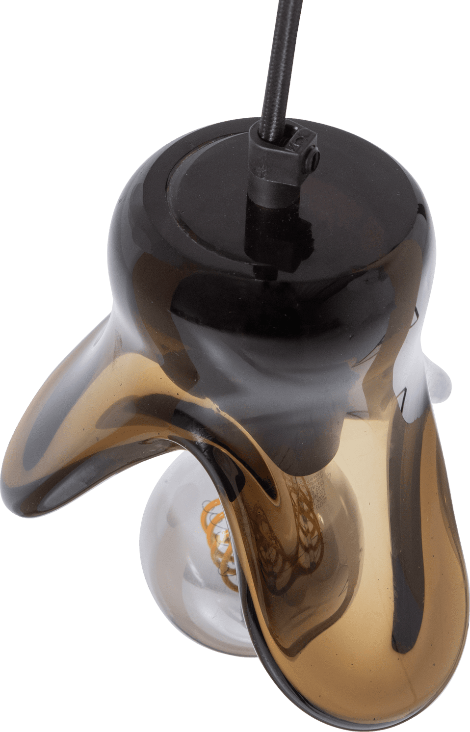 WOOOD Elle hanglamp klein glas bruin Bruin Hanglamp
