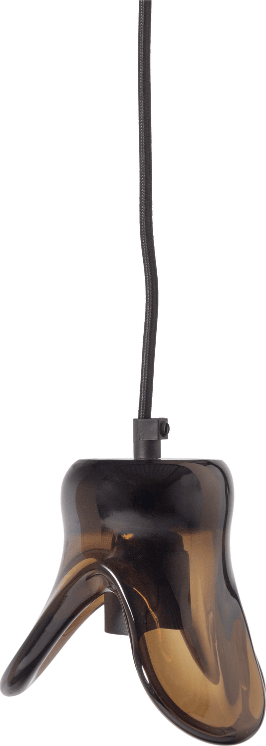 WOOOD Elle hanglamp klein glas bruin Bruin Hanglamp