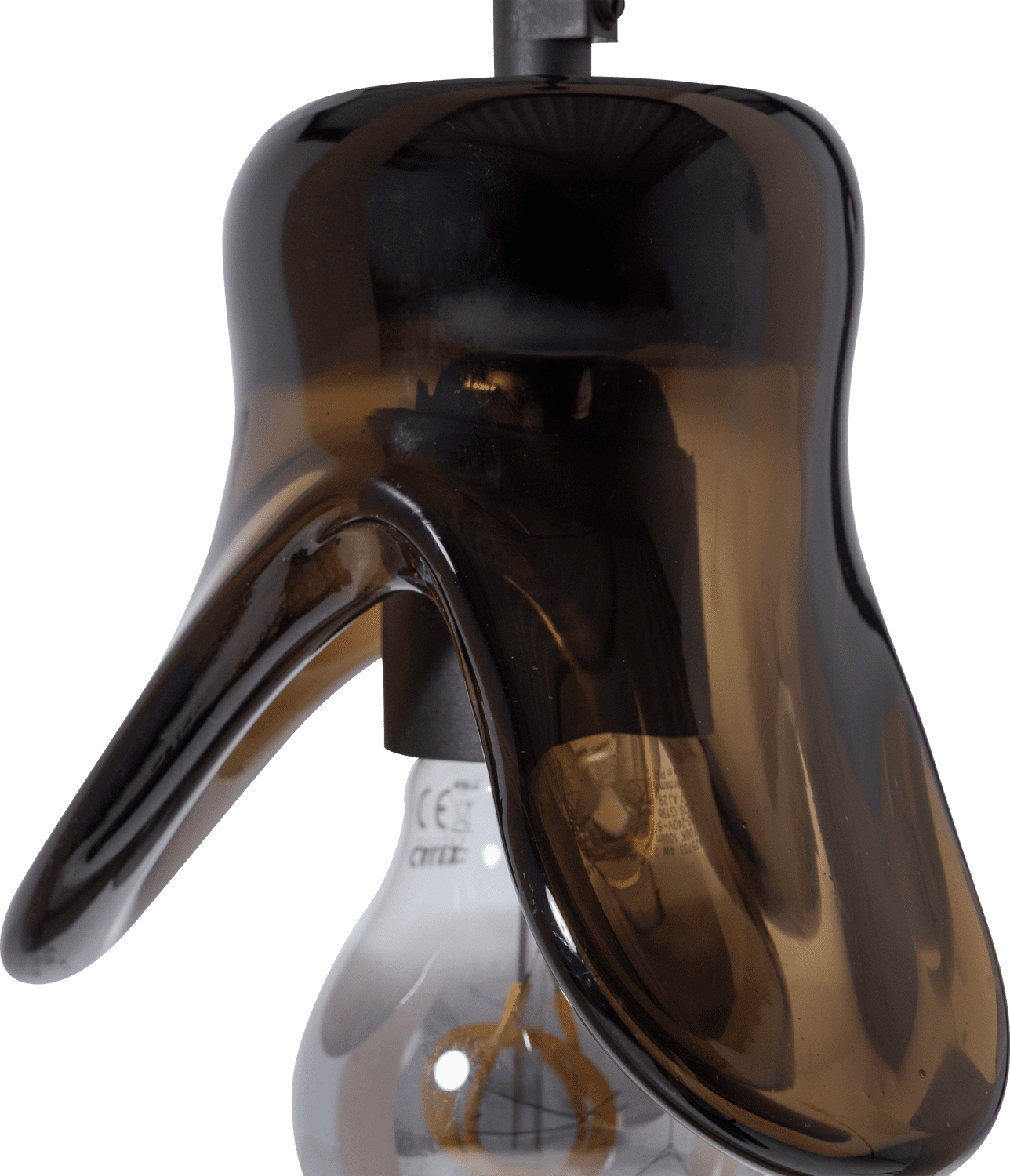 WOOOD Elle hanglamp klein glas bruin Bruin Hanglamp