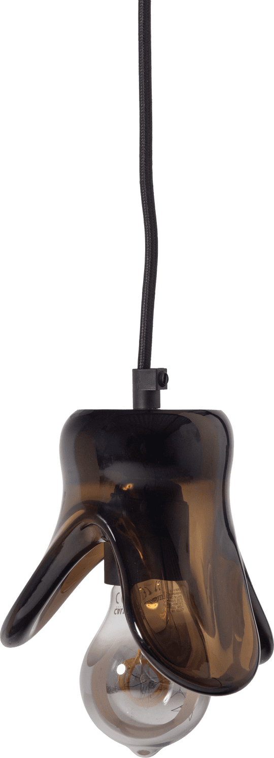 WOOOD Elle hanglamp klein glas bruin Bruin Hanglamp