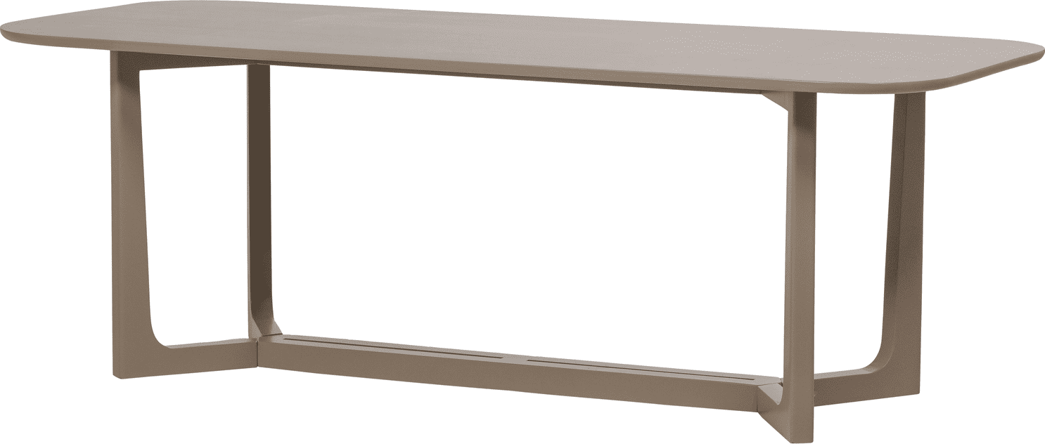 WOOOD Ferion eettafel mango hout mud 240x90cm Bruin|Taupe
