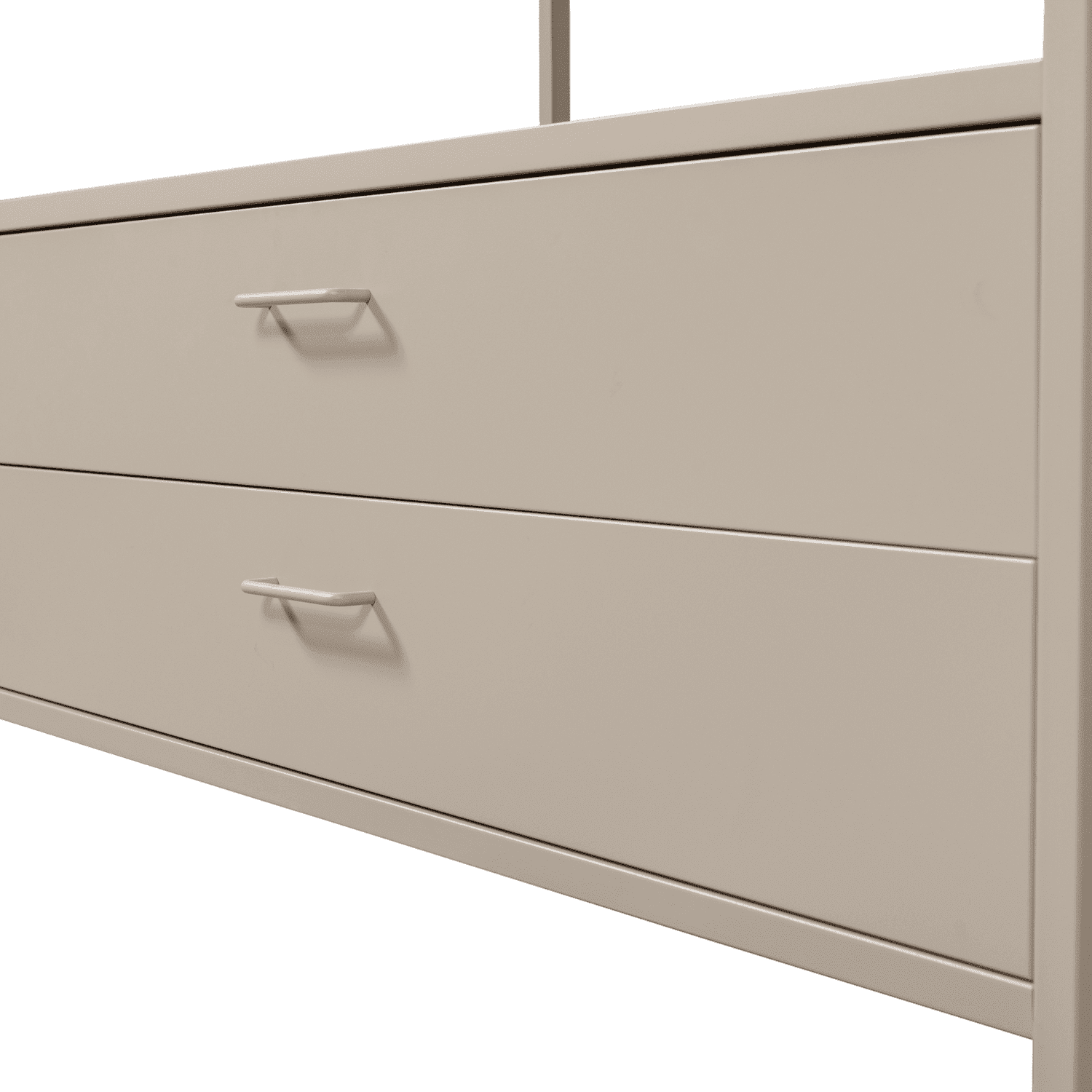 WOOOD Ferris open kledingkast 100cm metaal zand Bruin|Beige Linnenkast