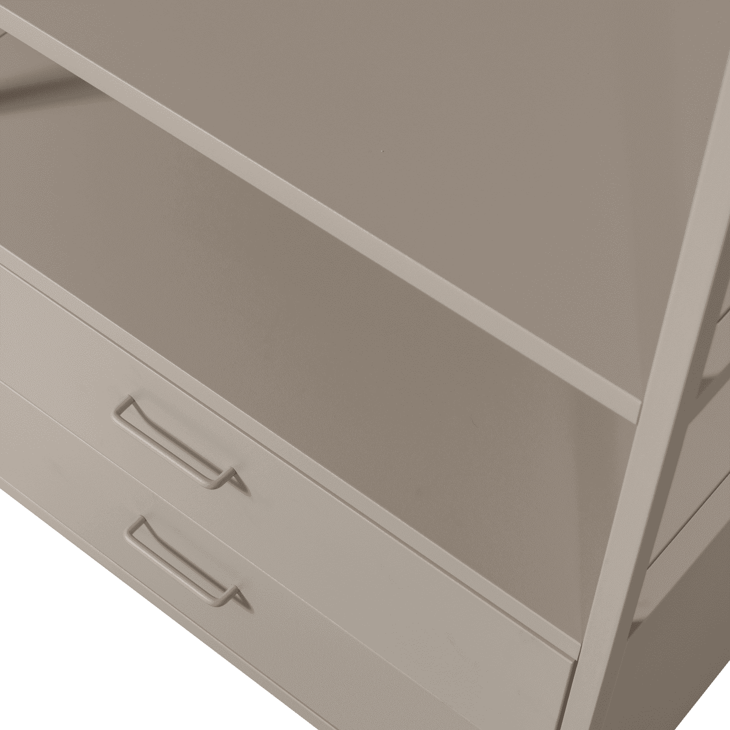 WOOOD Ferris open kledingkast 70cm metaal zand Bruin|Beige Linnenkast