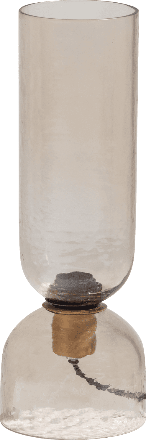 WOOOD Gigi tafellamp gehamerd glas 38xo15cm naturel Naturel Tafellamp