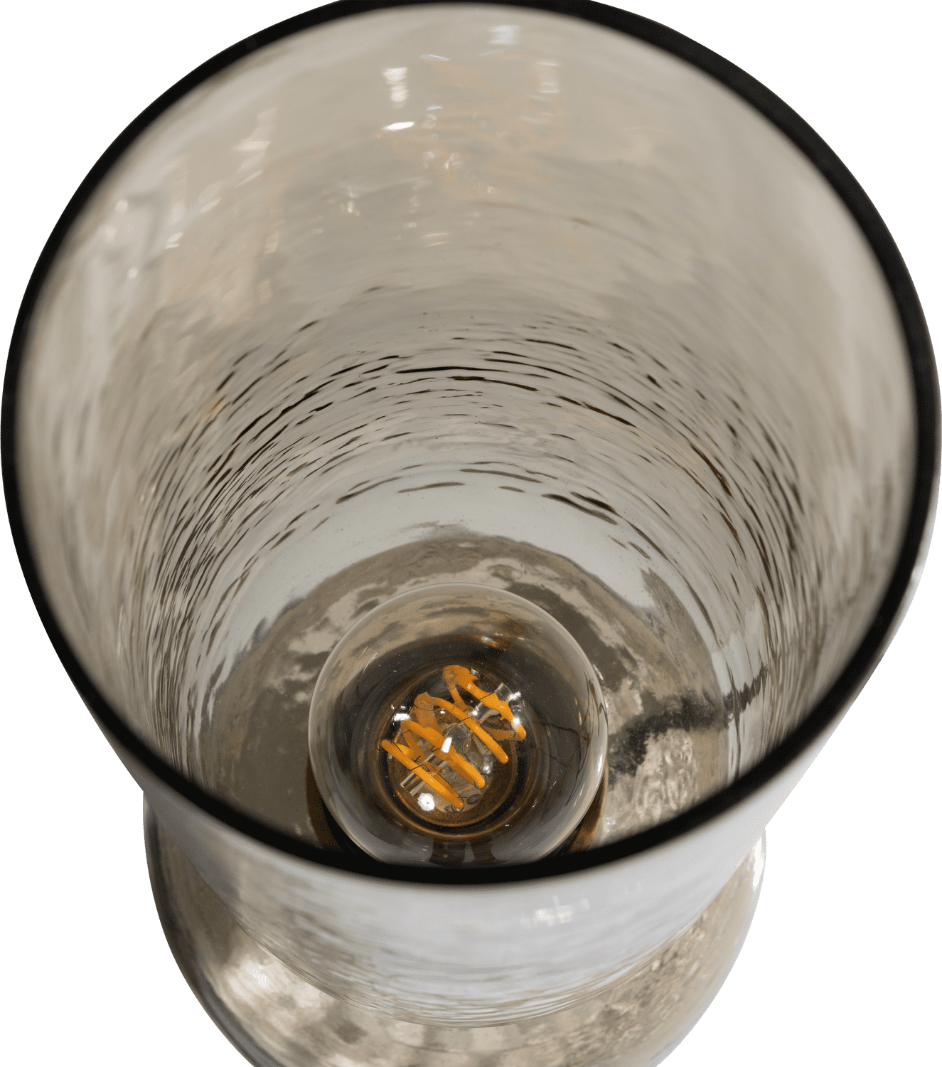 WOOOD Gigi tafellamp gehamerd glas 38xo15cm naturel Naturel Tafellamp