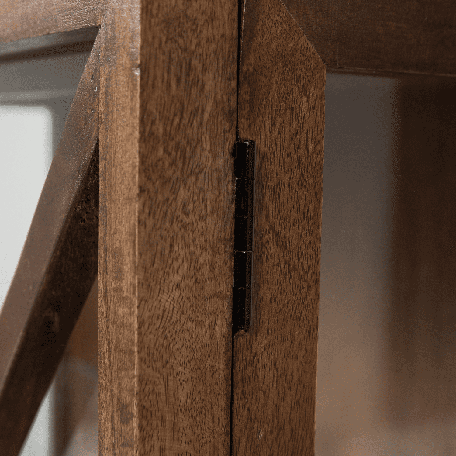 WOOOD Kella 1-deurs kast mango hout bruin Bruin Vitrinekast|Kast