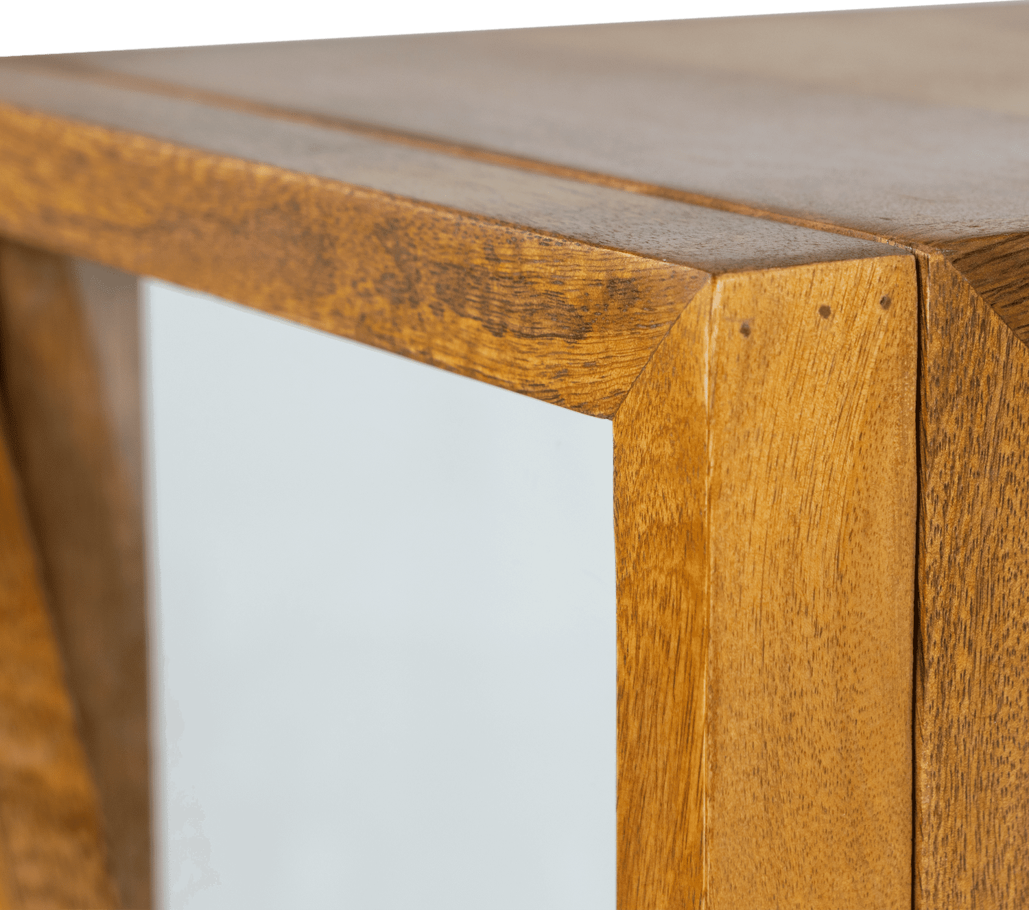 WOOOD Kella 1-deurs kast mango hout naturel Naturel Vitrinekast|Kast