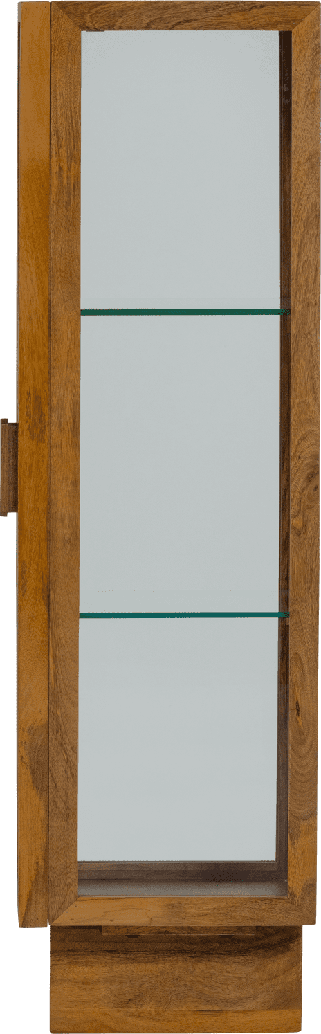 WOOOD Kella 1-deurs kast mango hout naturel Naturel Vitrinekast|Kast