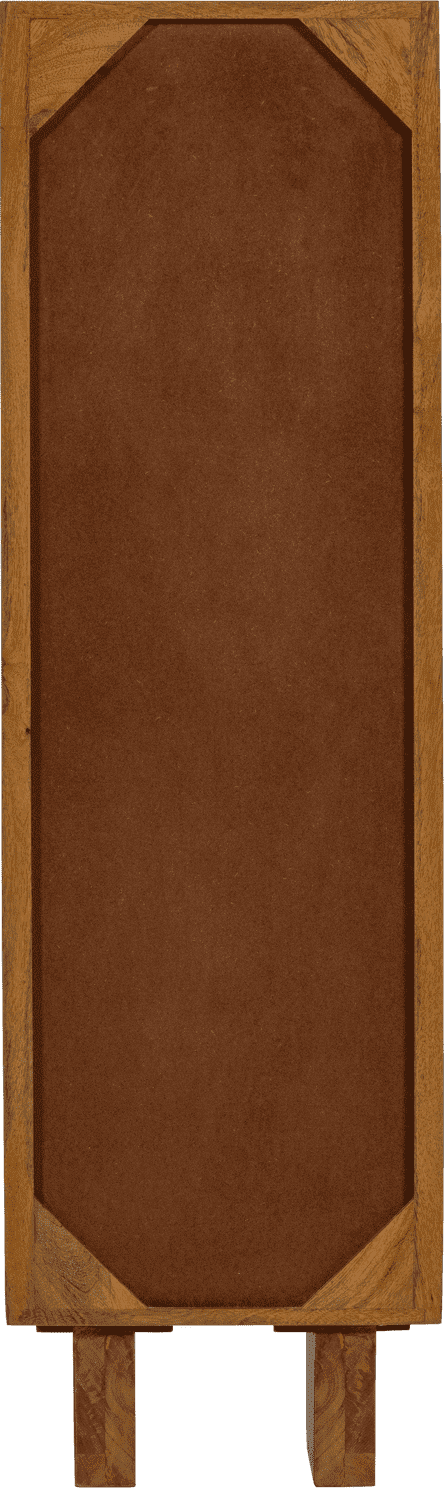 WOOOD Kella 1-deurs kast mango hout naturel Naturel Vitrinekast|Kast