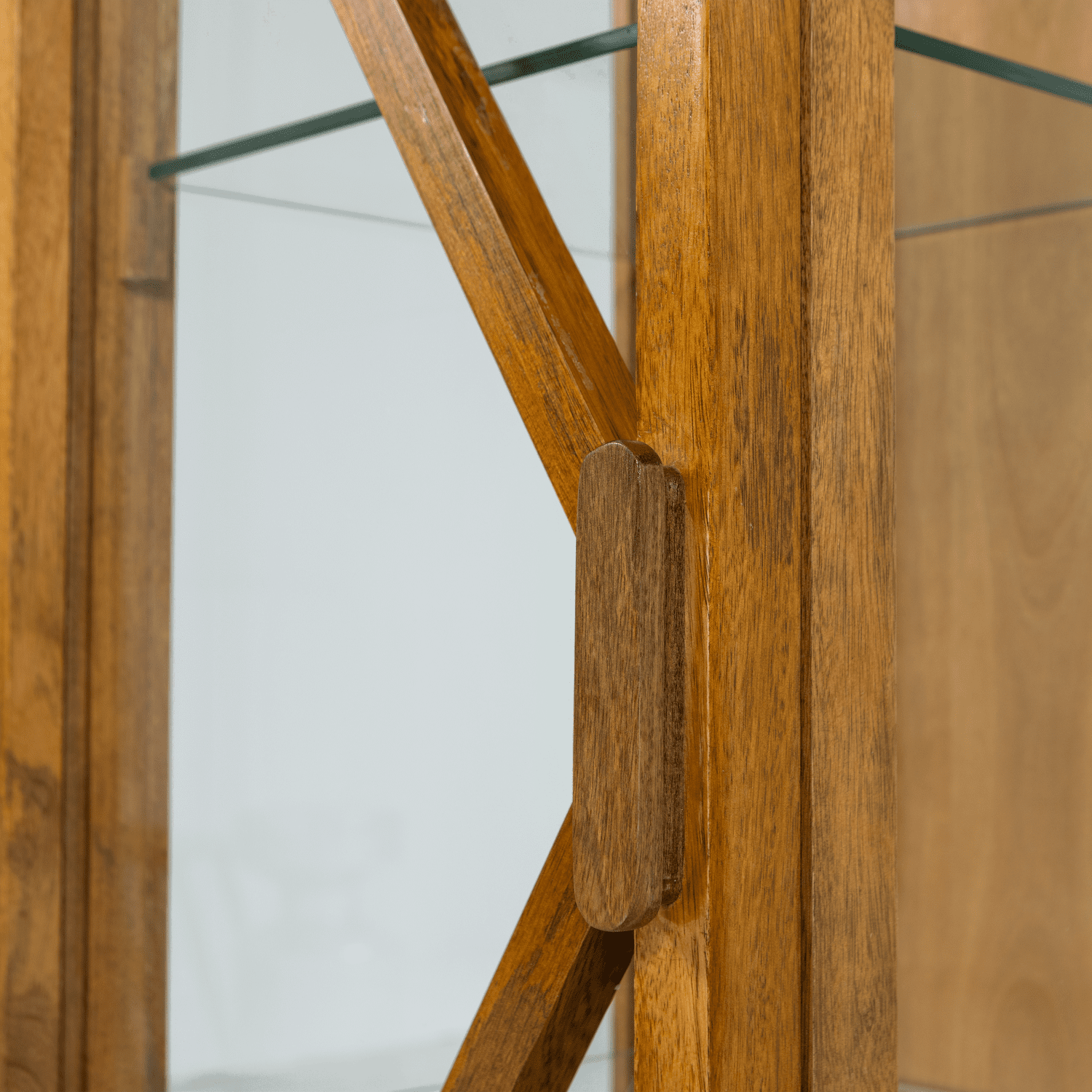 WOOOD Kella 1-deurs kast mango hout naturel Naturel Vitrinekast|Kast