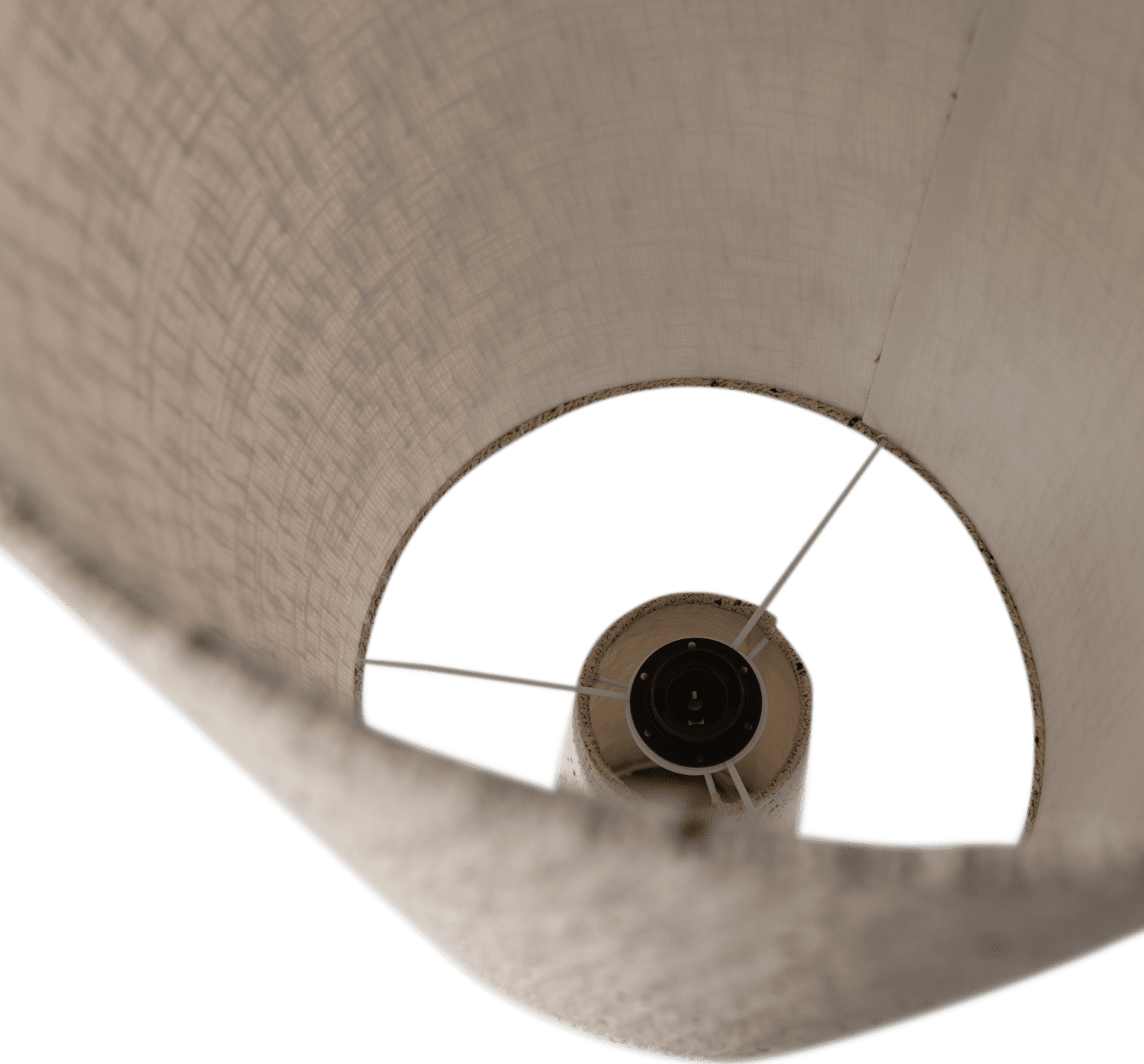 WOOOD Loft vloerlamp metaal/boucle naturel met stippen 130xo30cm Naturel Vloerlamp