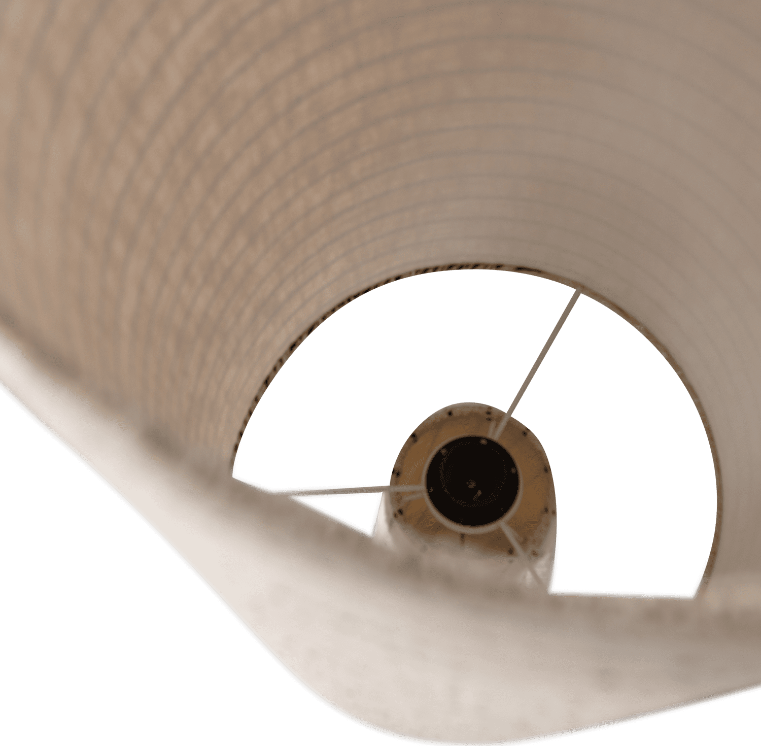 WOOOD Loft vloerlamp metaal/boucle naturel met strepen 130xo30cm Naturel Vloerlamp