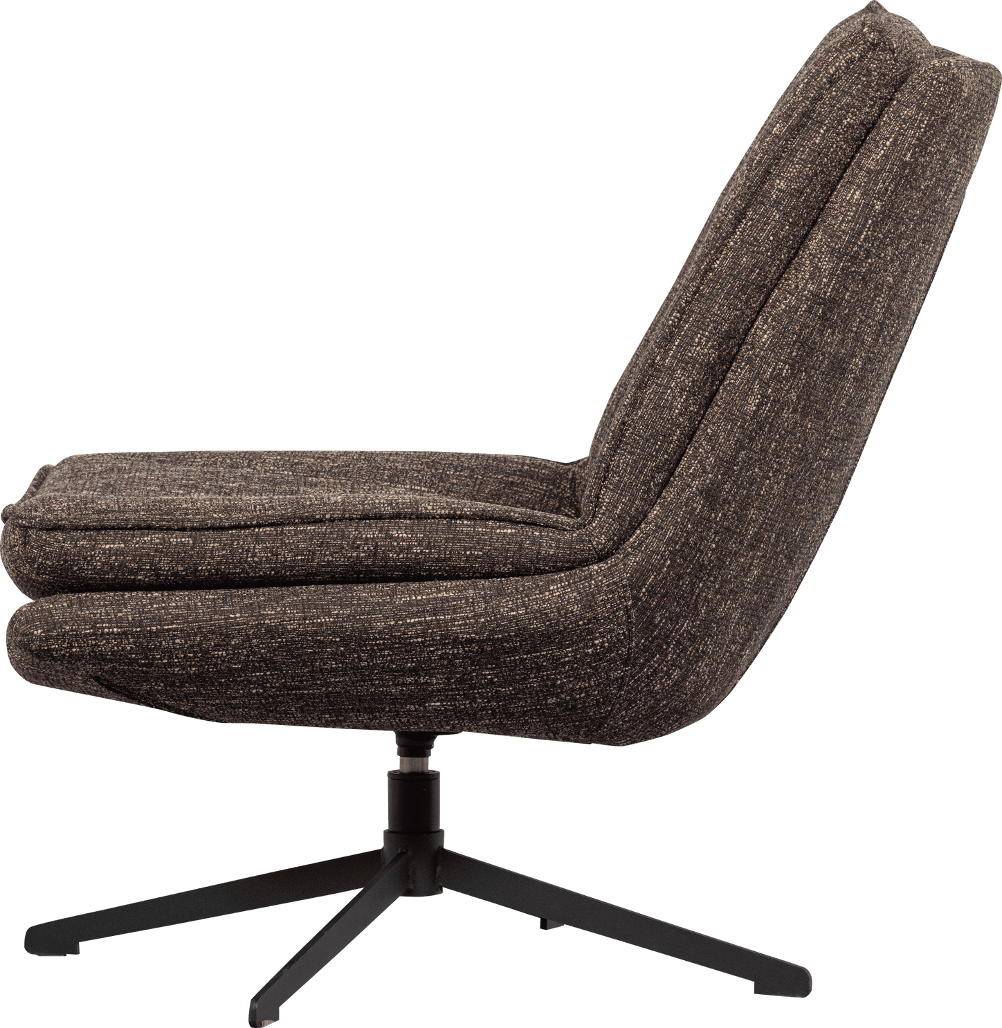 WOOOD Milaro draaifauteuil bruin melange Bruin Draaifauteuil