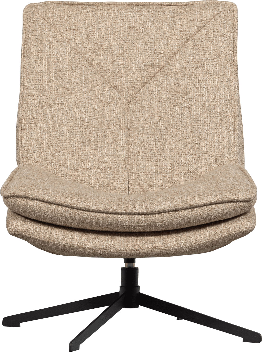 WOOOD Milaro draaifauteuil naturel melange Naturel Draaifauteuil