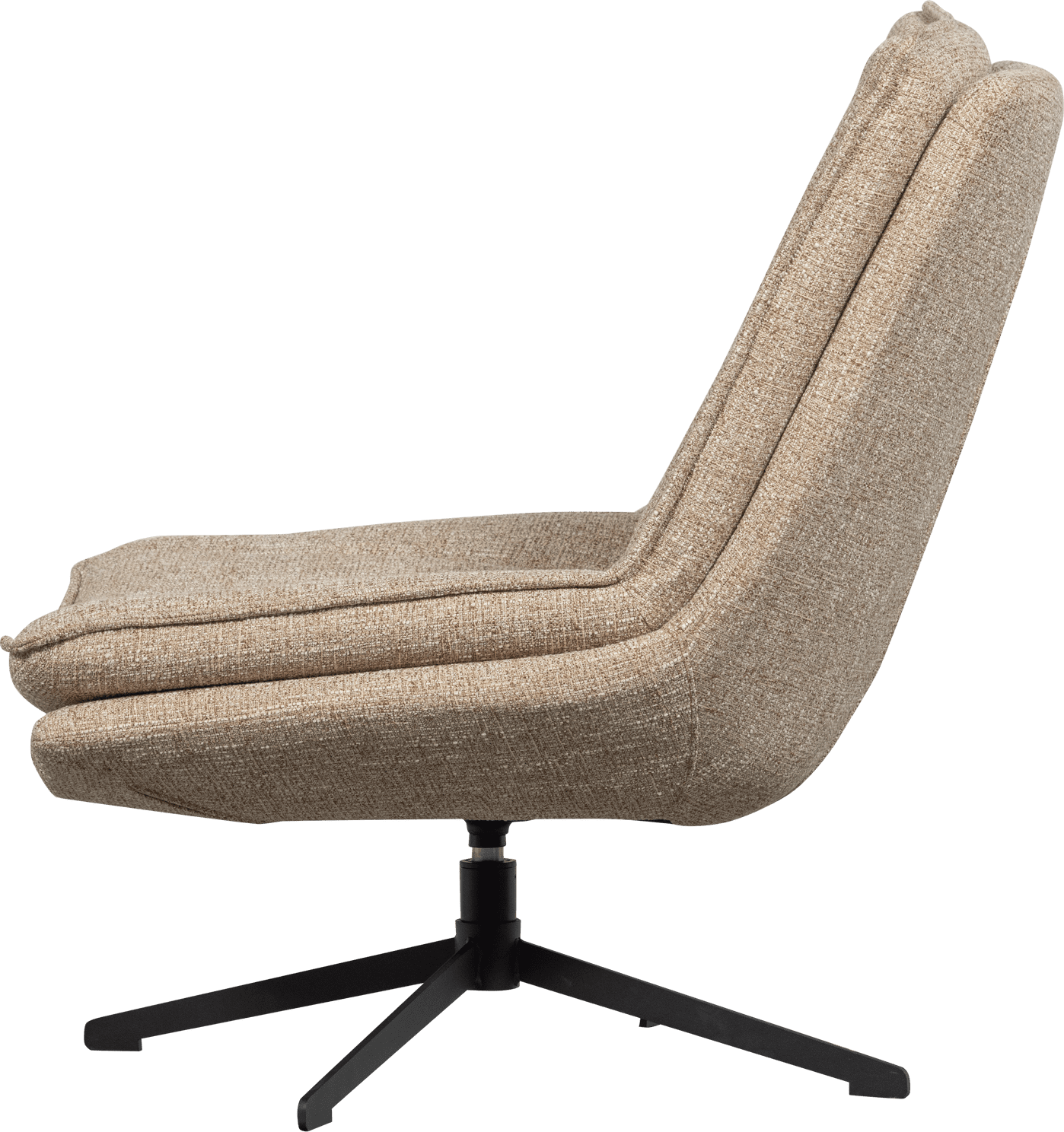 WOOOD Milaro draaifauteuil naturel melange Naturel Draaifauteuil