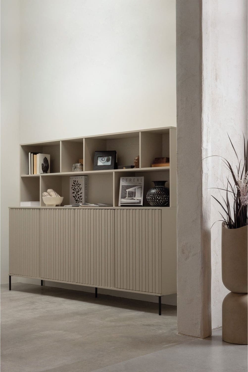 WOOOD New gravure dressoir 200cm grenen dust Paars Dressoir|Kast