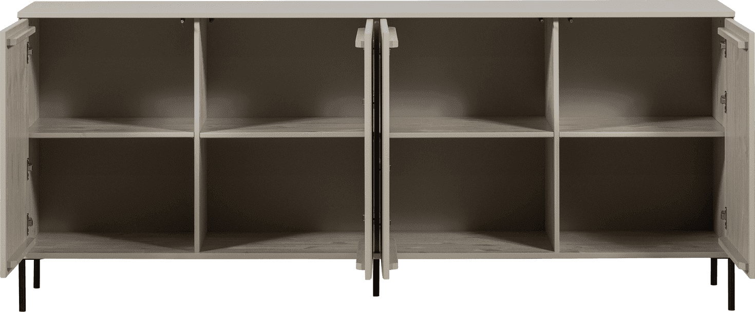 WOOOD New gravure dressoir 200cm grenen dust Paars Dressoir|Kast