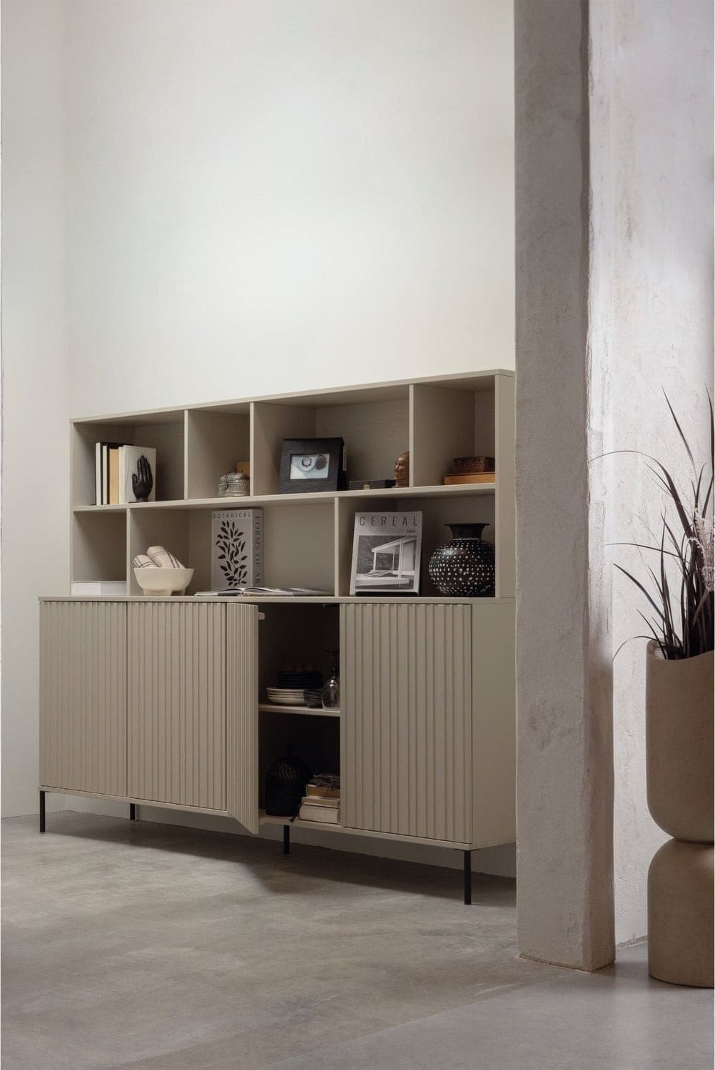 WOOOD New gravure wandkast grenen dust Paars Wandkast