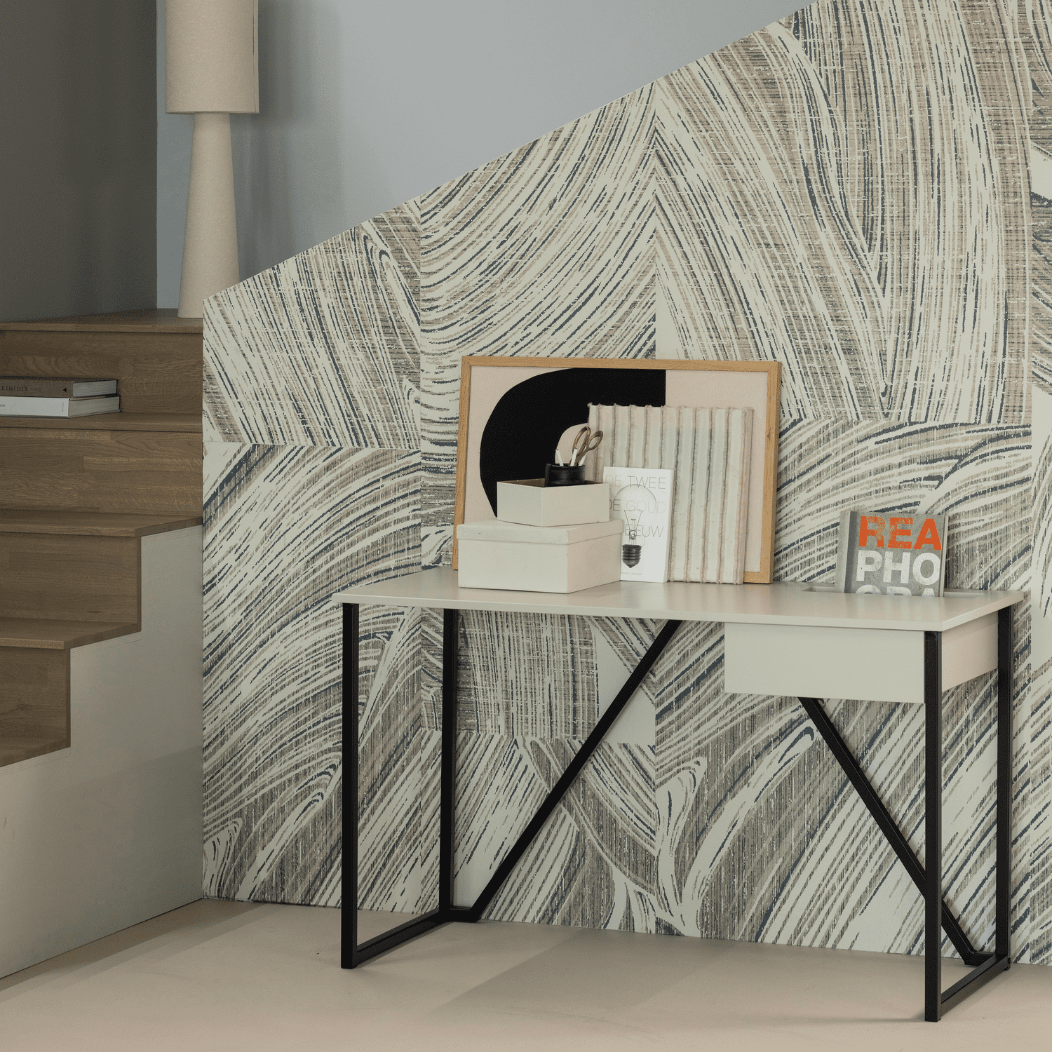 WOOOD New julius bureau grenen dust Paars Bureau